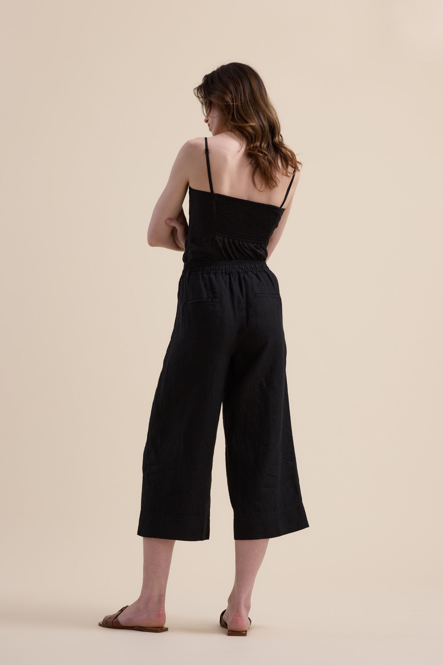High Tide Linen Crop Pants