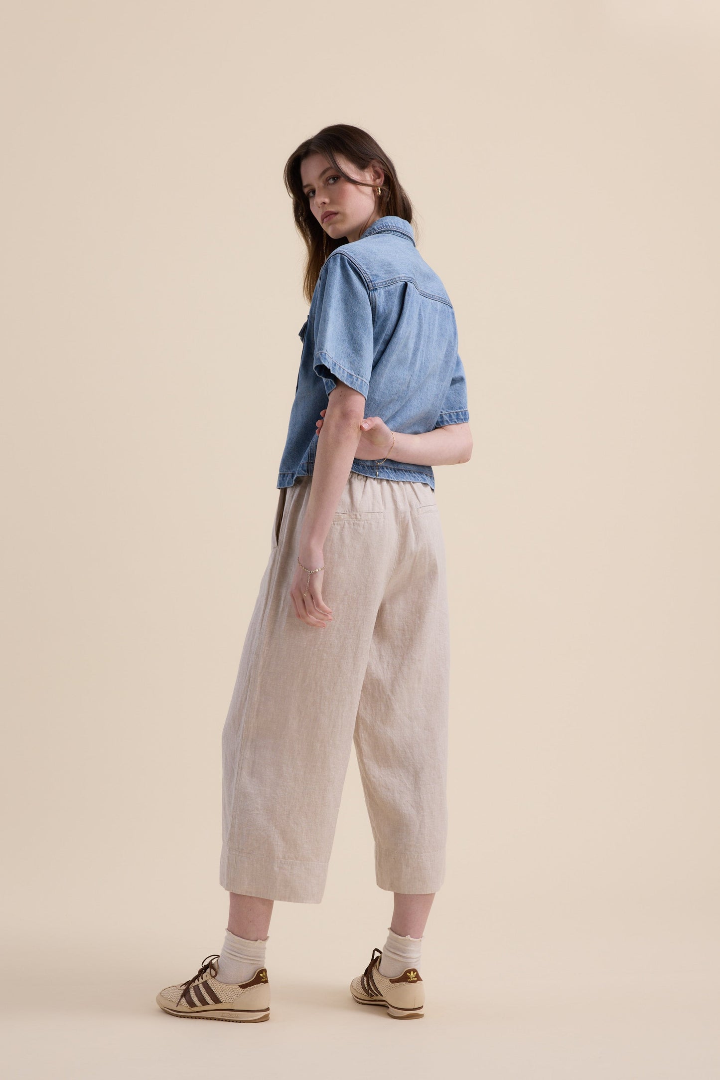 High Tide Linen Crop Pants