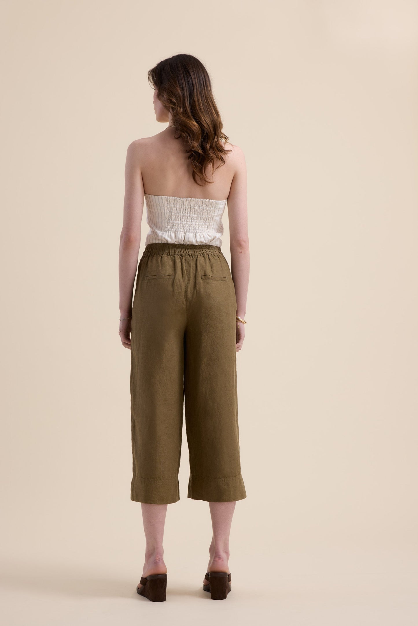 High Tide Linen Crop Pants