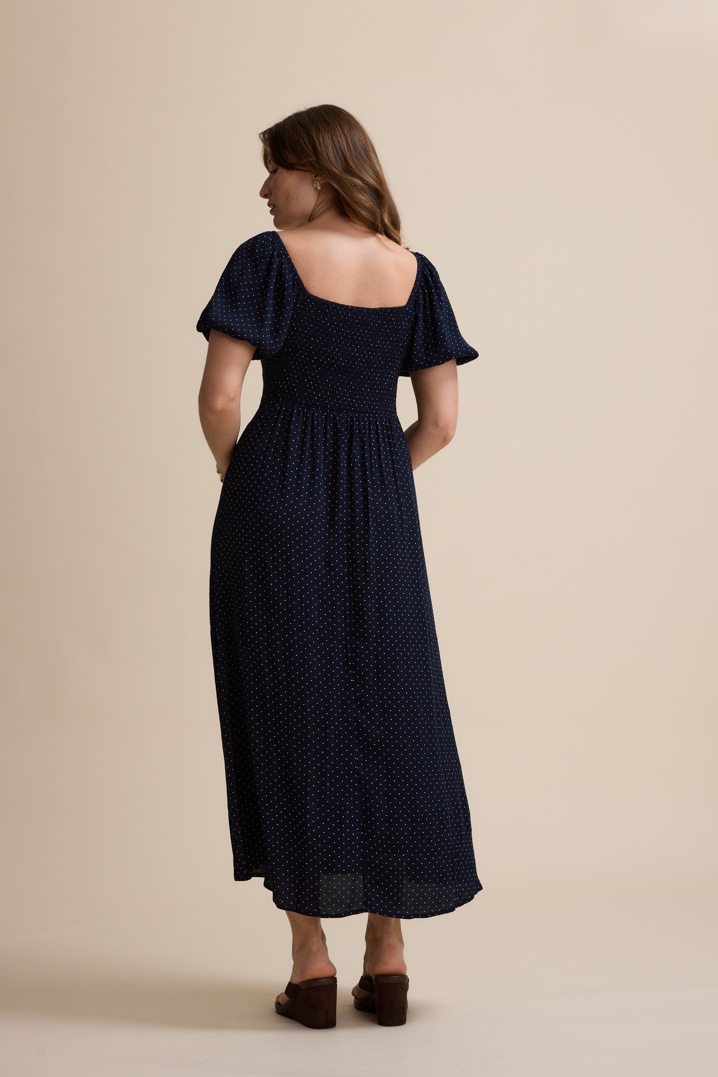 Anita Puff Sleeve Midi Dress