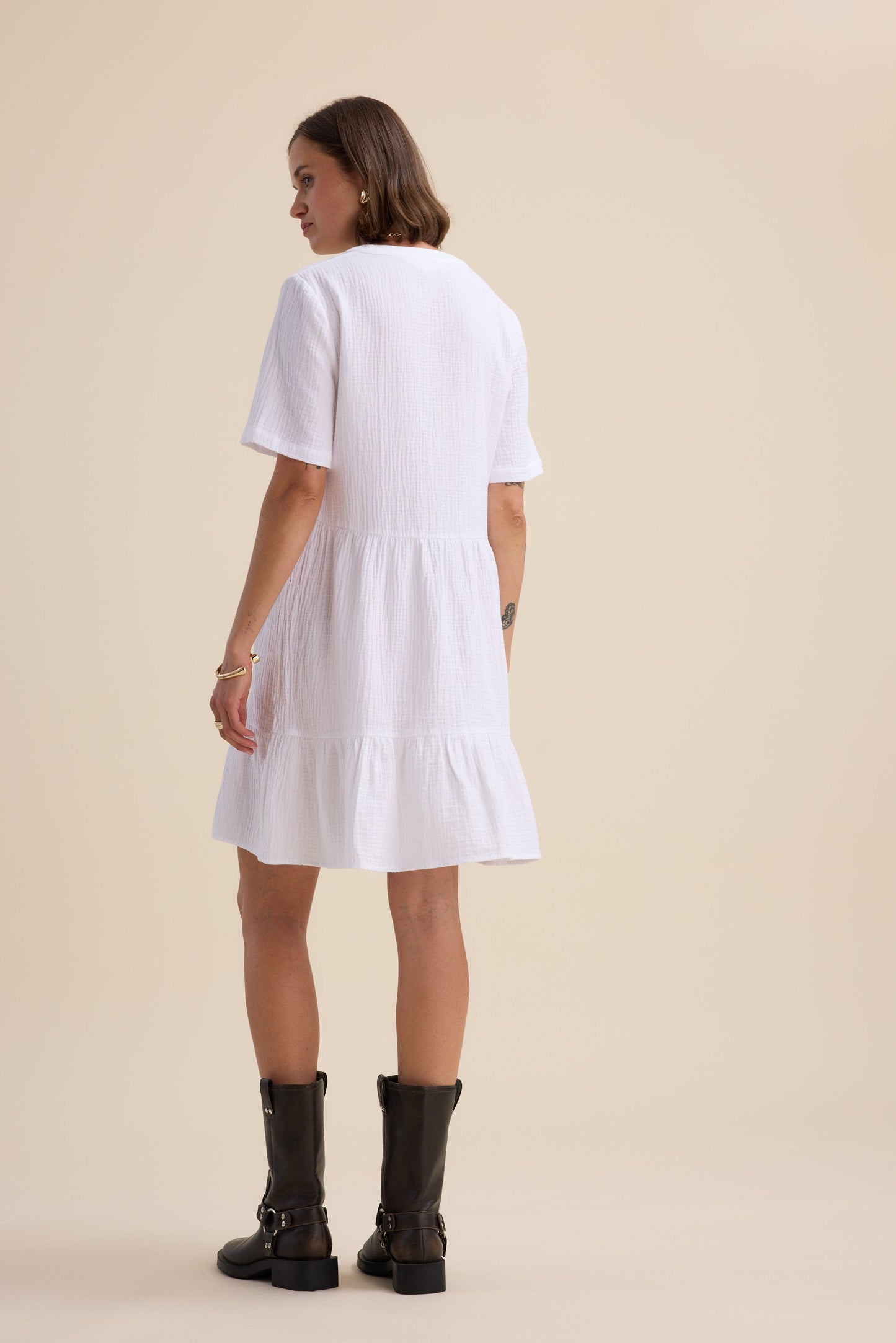 Elementary Textured Mini Dress