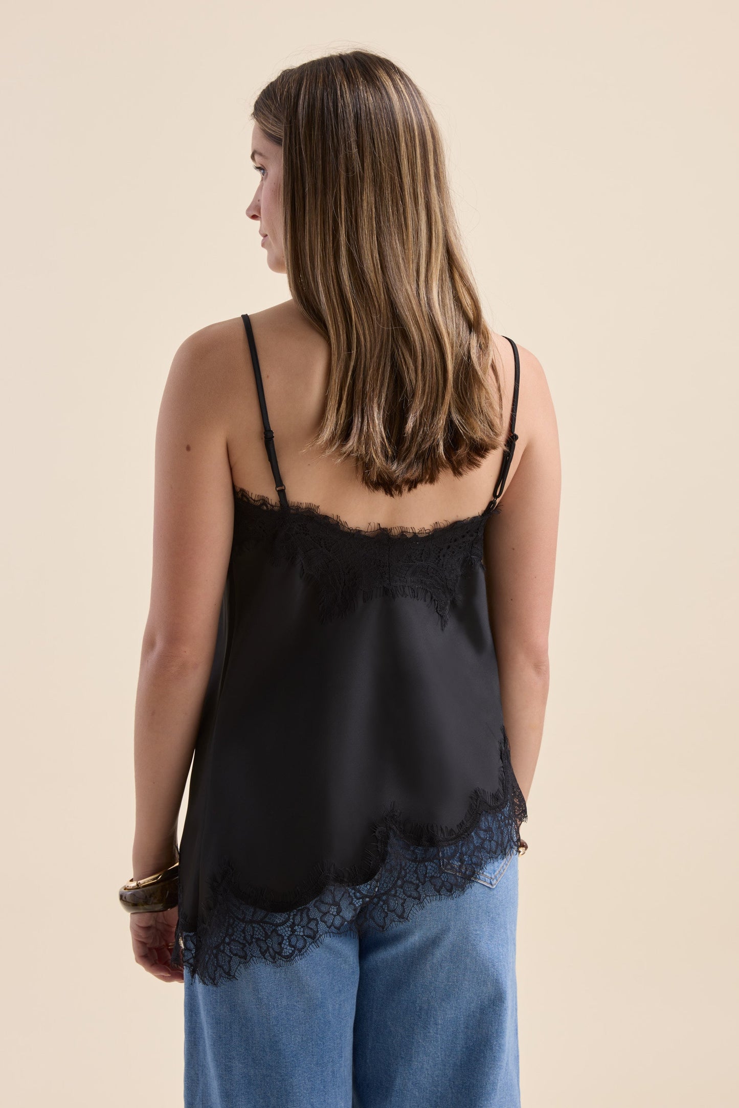 Kennedy Asymmetric Lace Detail Cami