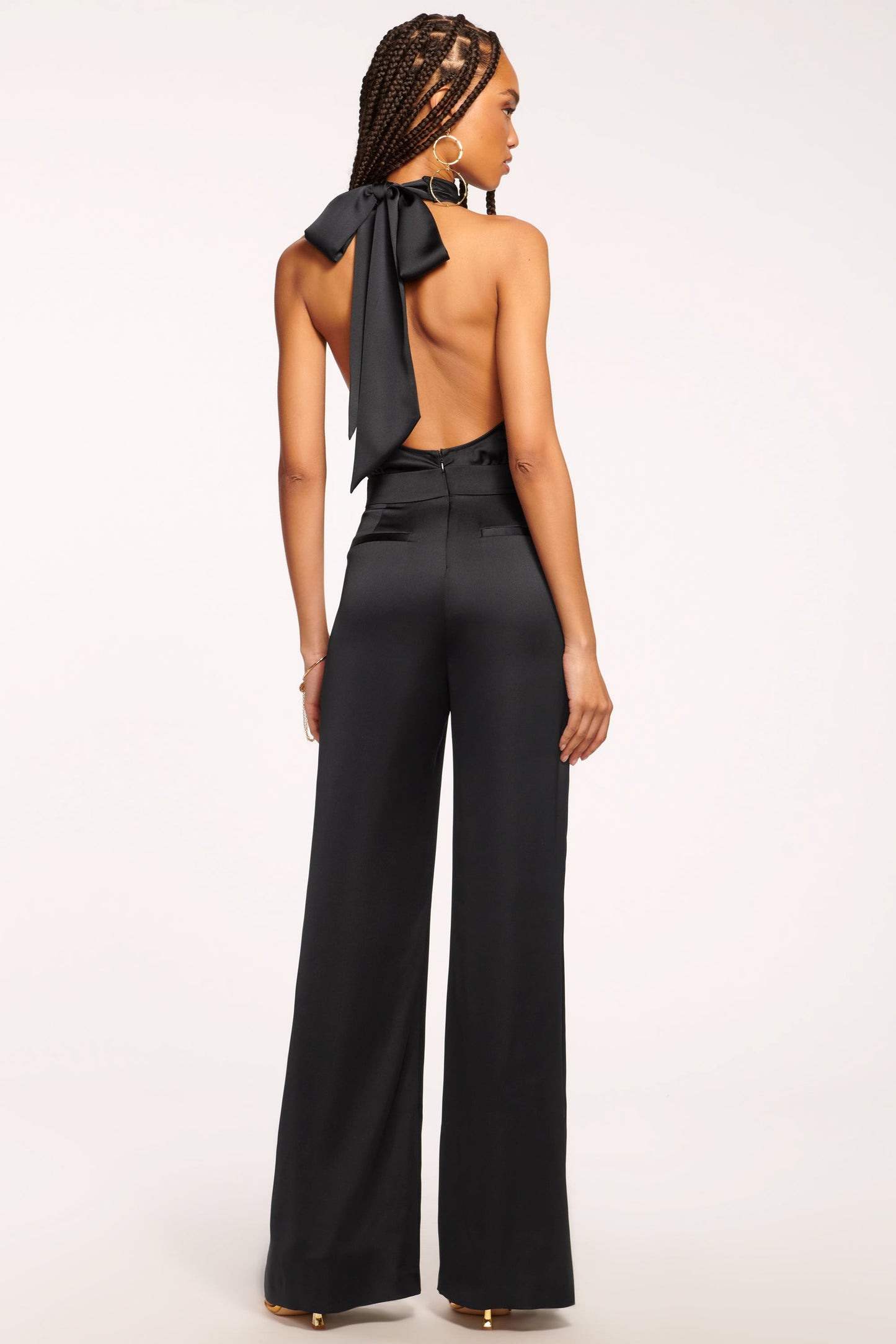 Tatiana Wide Leg Halter Jumpsuit