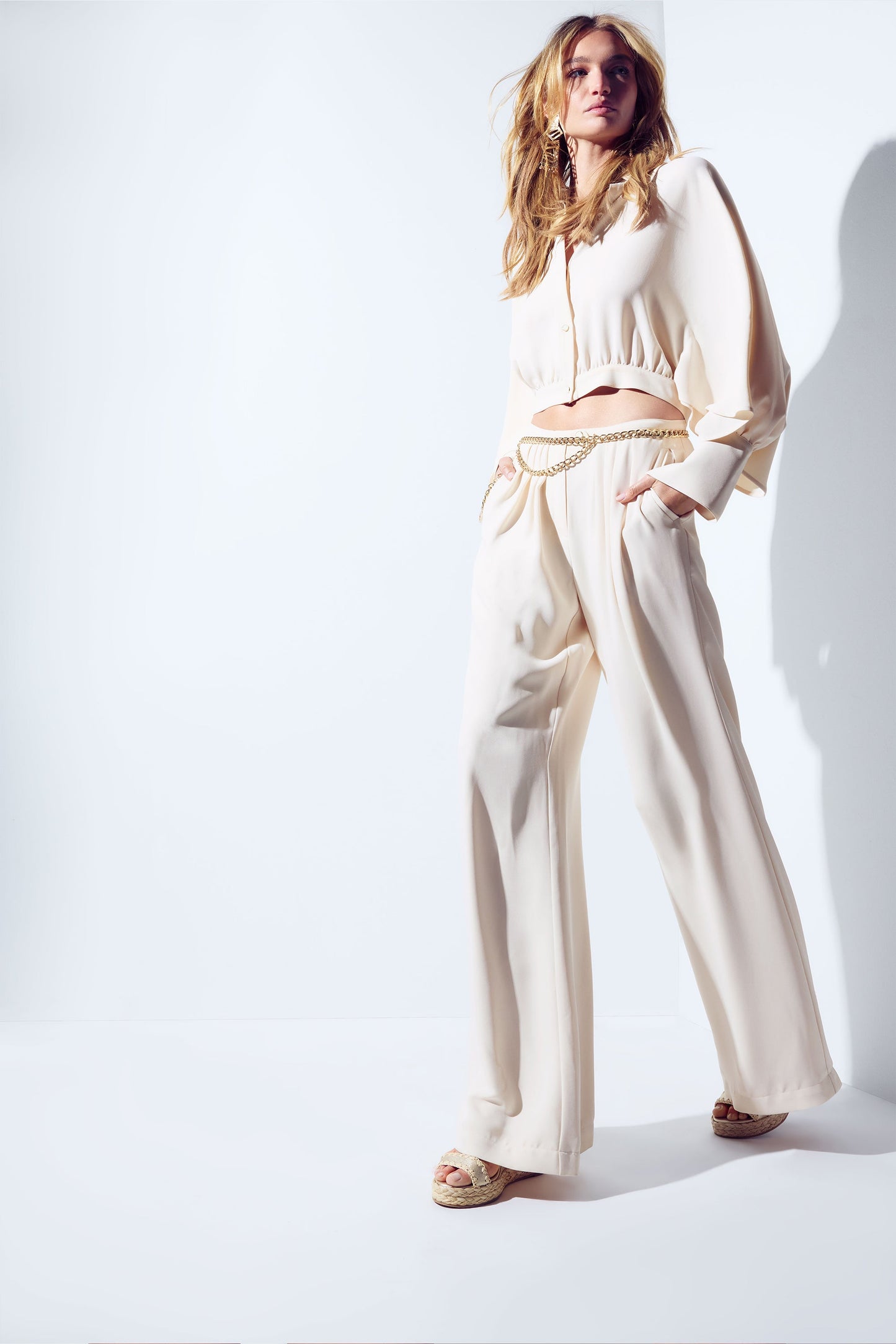 Yasmine Wide Leg Pleated Pant