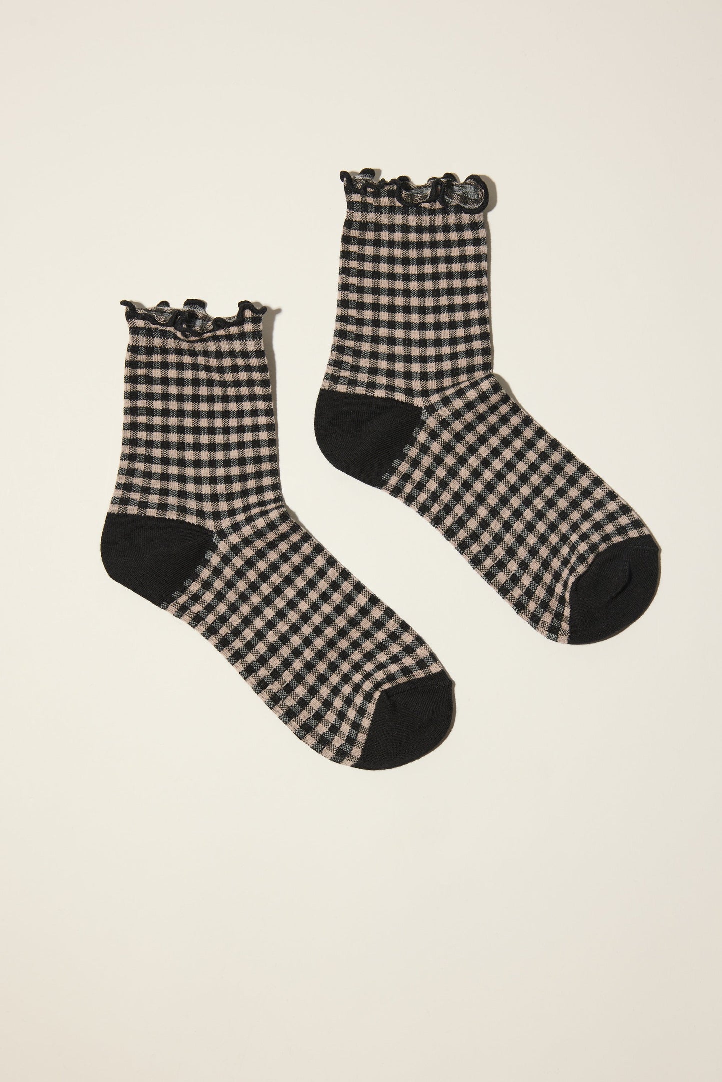 Rosie Gingham Ruffle Socks