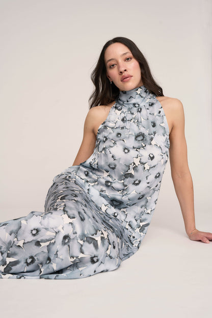 Elizabeth Halter Neck Maxi Dress