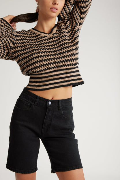 The Relaxed Straight Denim Short