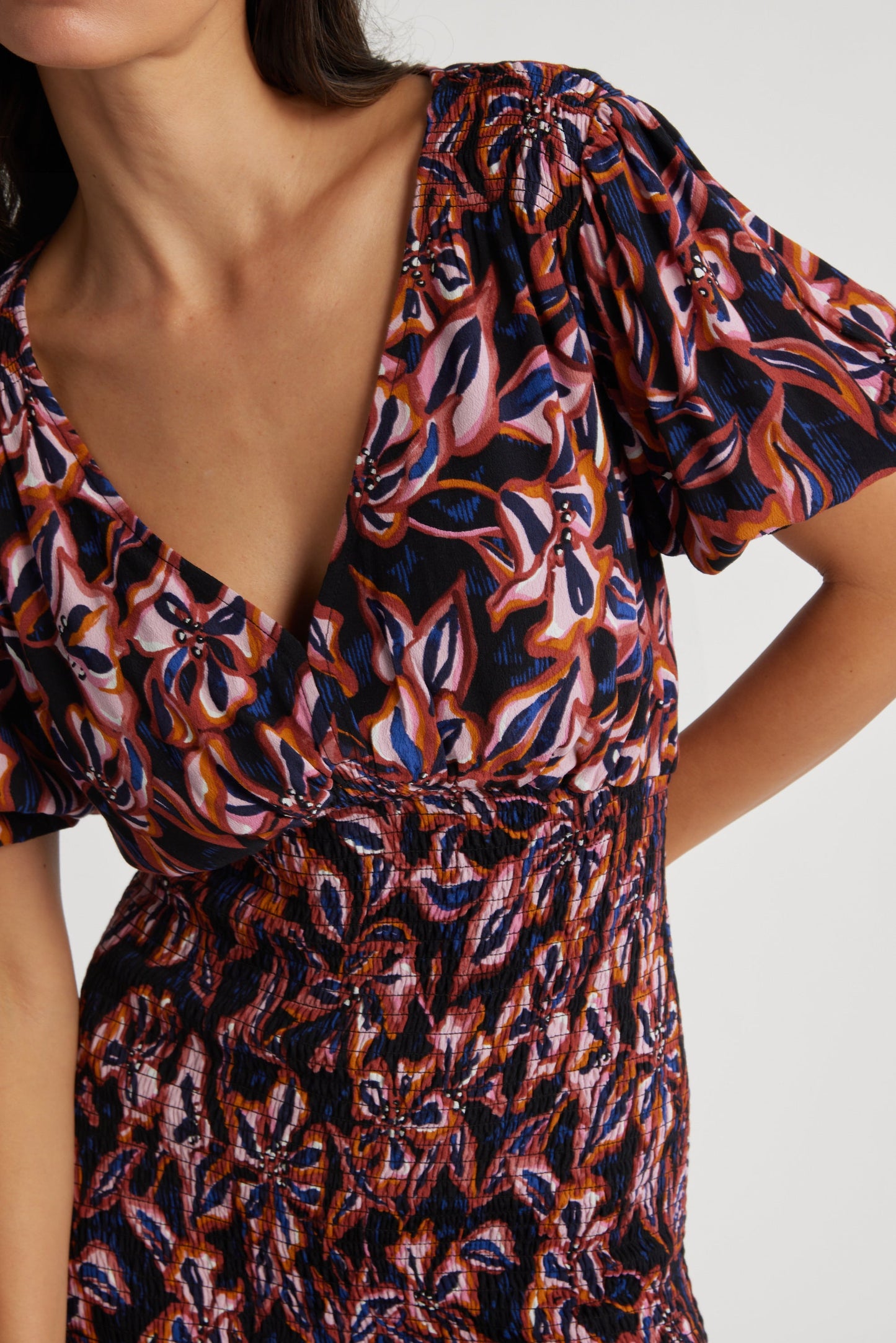 Lillian Shirred Dress