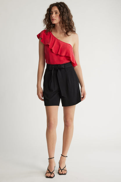 Molly Asymmetric Ruffle Top