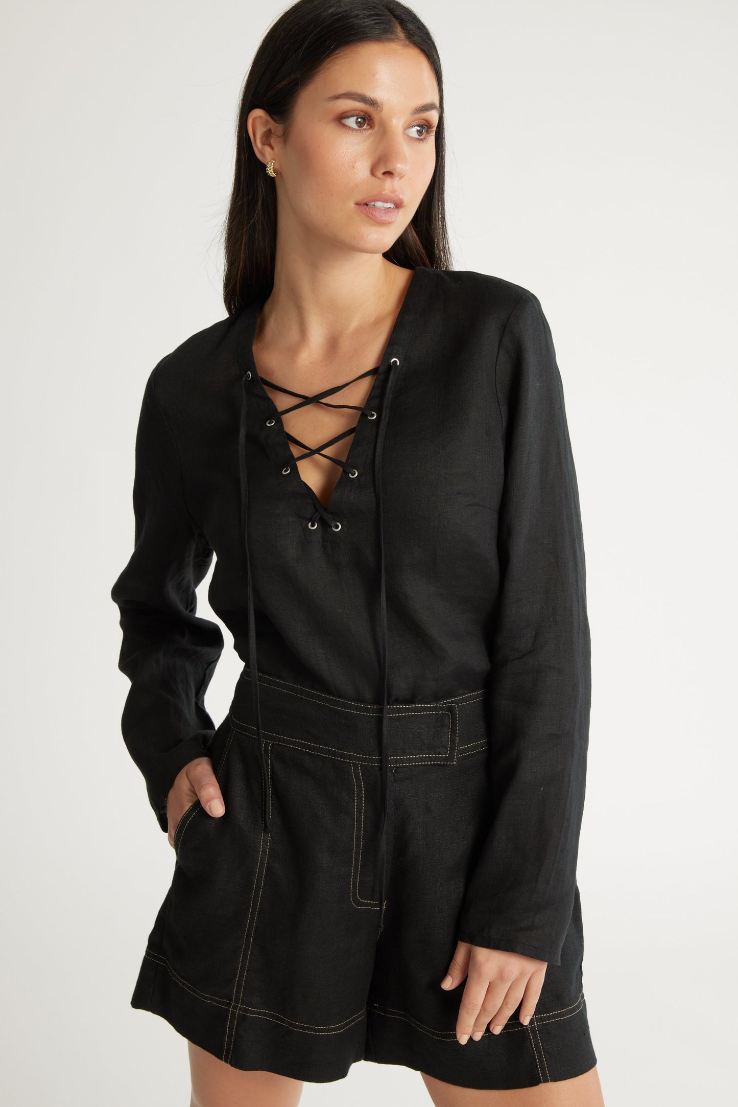 Lucia Tie Detail Top