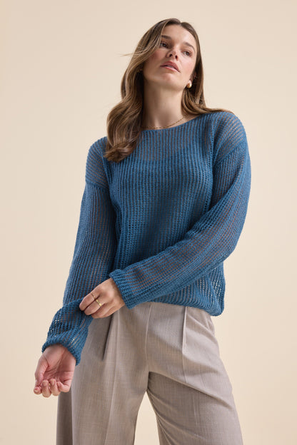 Aubrie Knit Detail Sweater