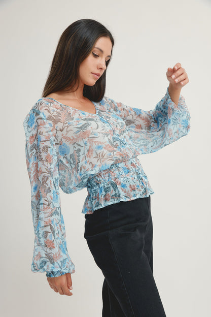 Joan Button Front Blouse
