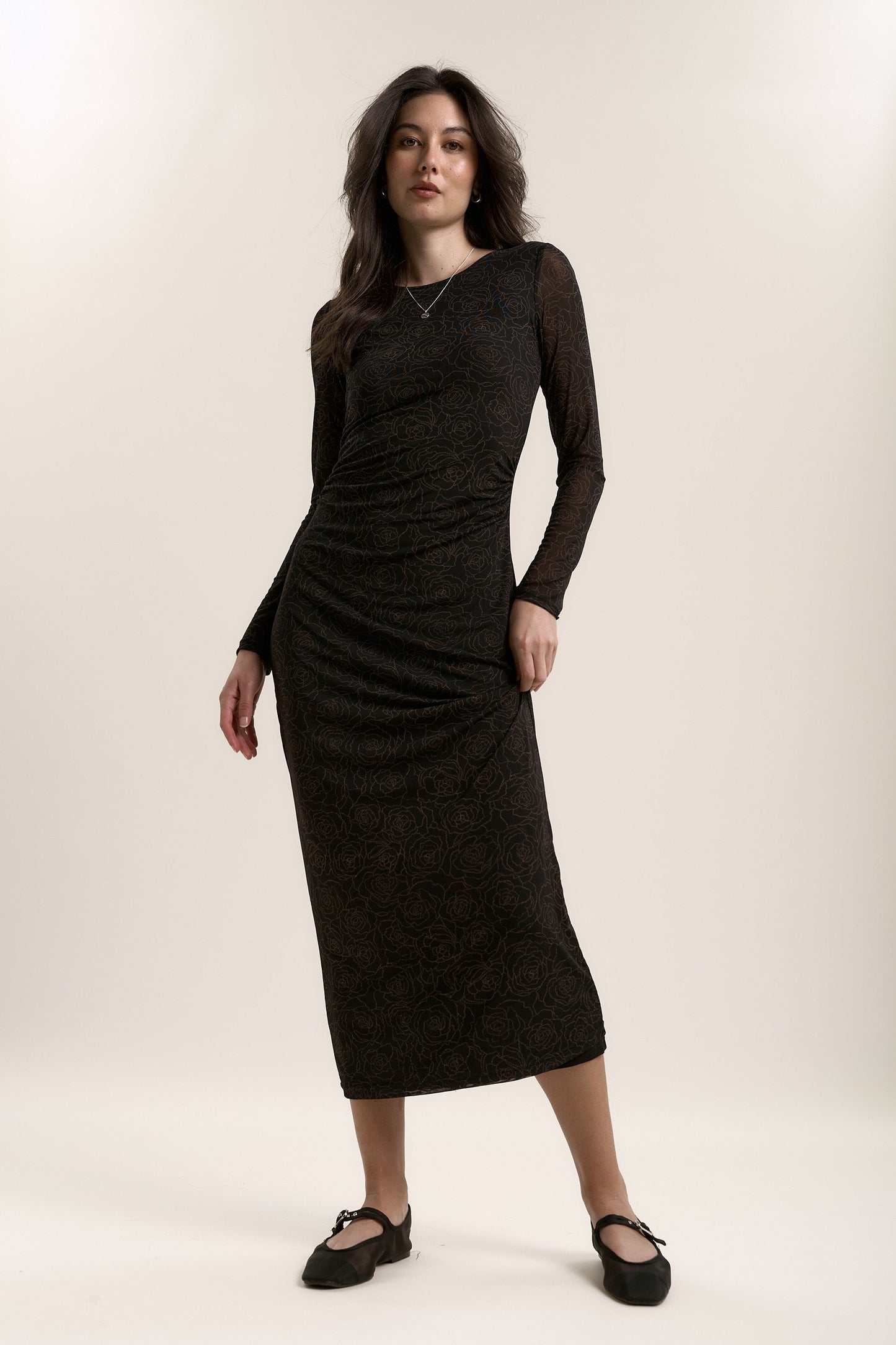 Samara Long Sleeve Mesh Dress