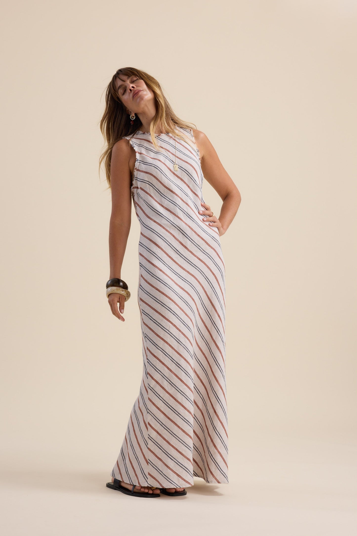 Elementary Maui Striped Maxi Dress