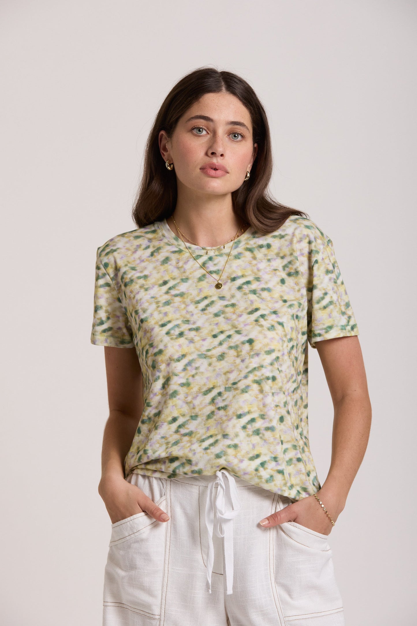 Kelly Tie Dye Detail Tee