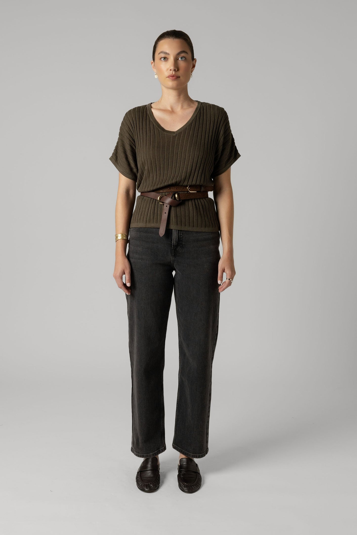 The V Neck Knitted Top