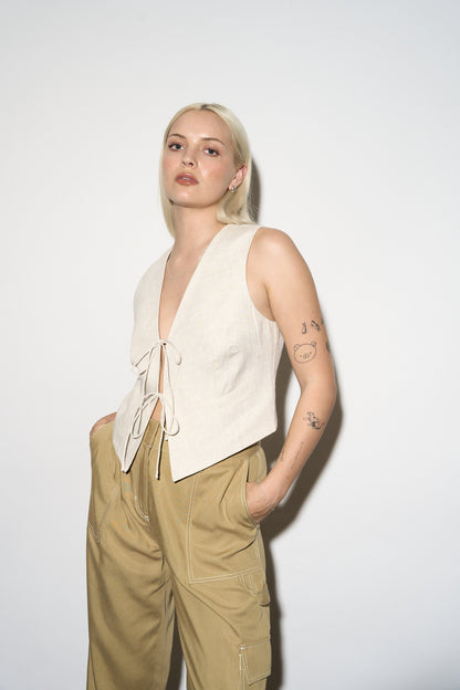Martinez Tie Front Vest
