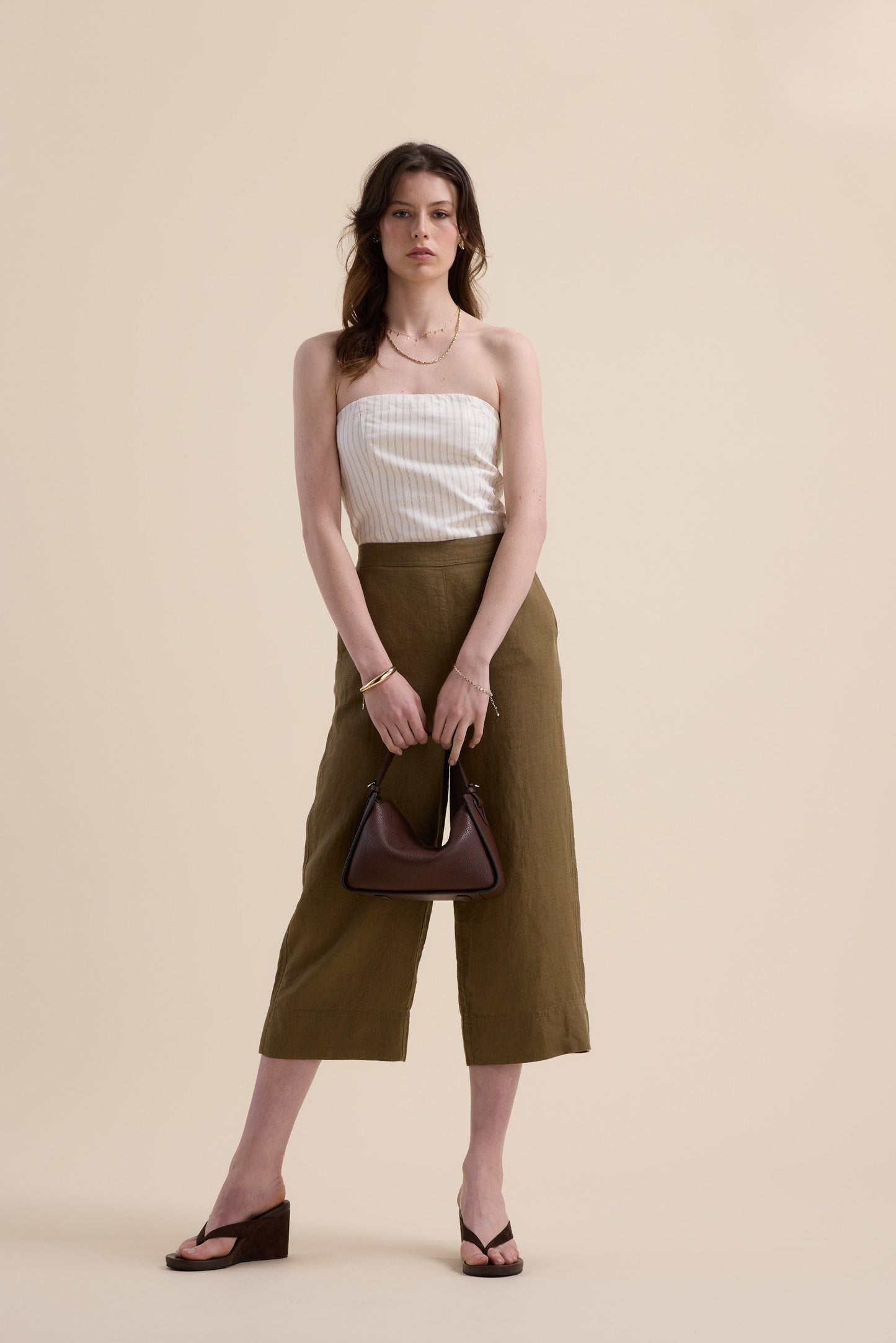 High Tide Linen Crop Pants