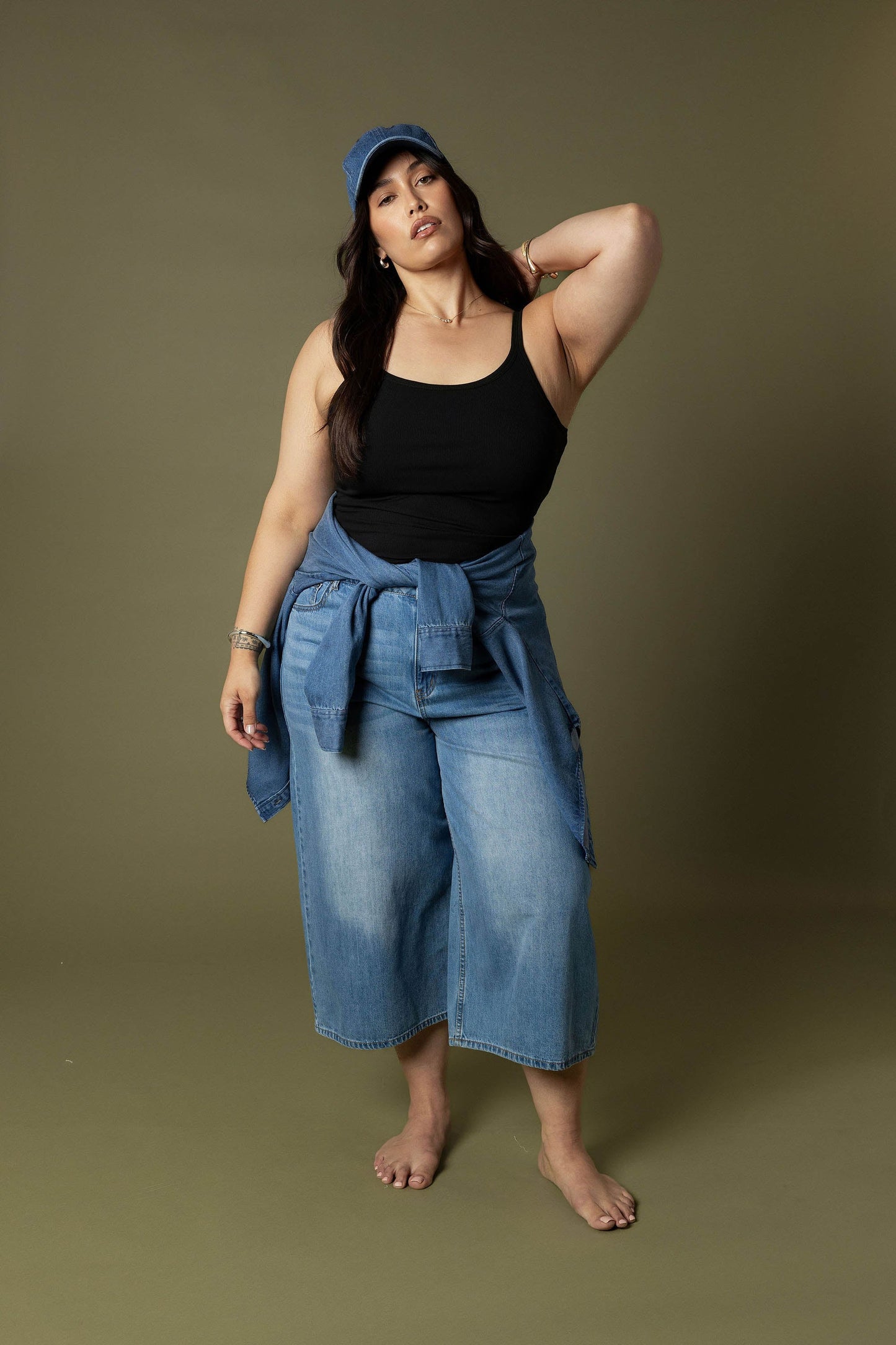 Derby Wide Leg Cropped Jeans