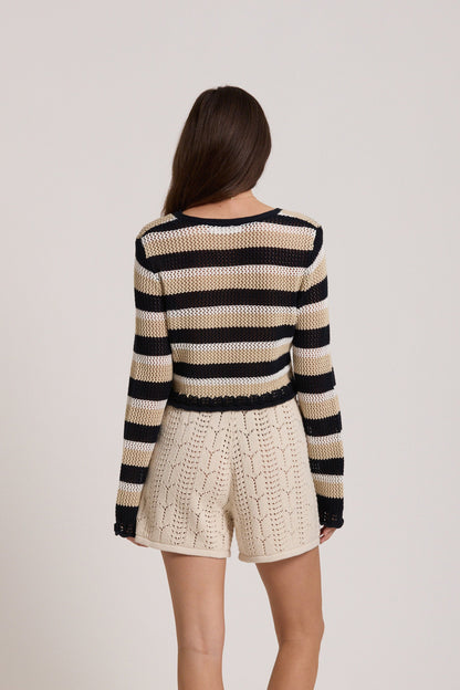 Aqua Knitted Organic Cotton Cardigan