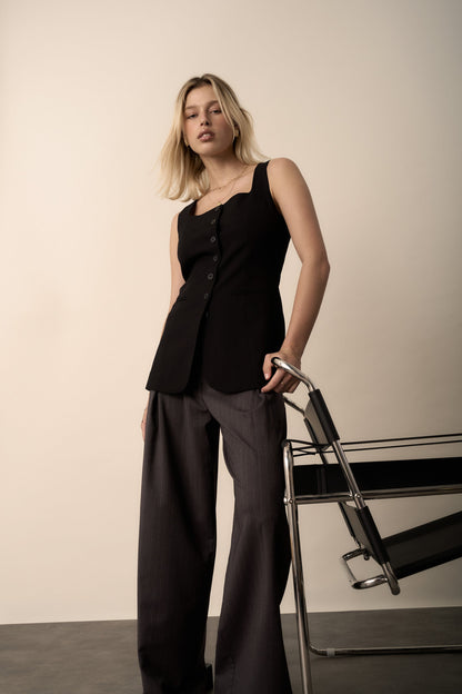 The Button Front Vest
