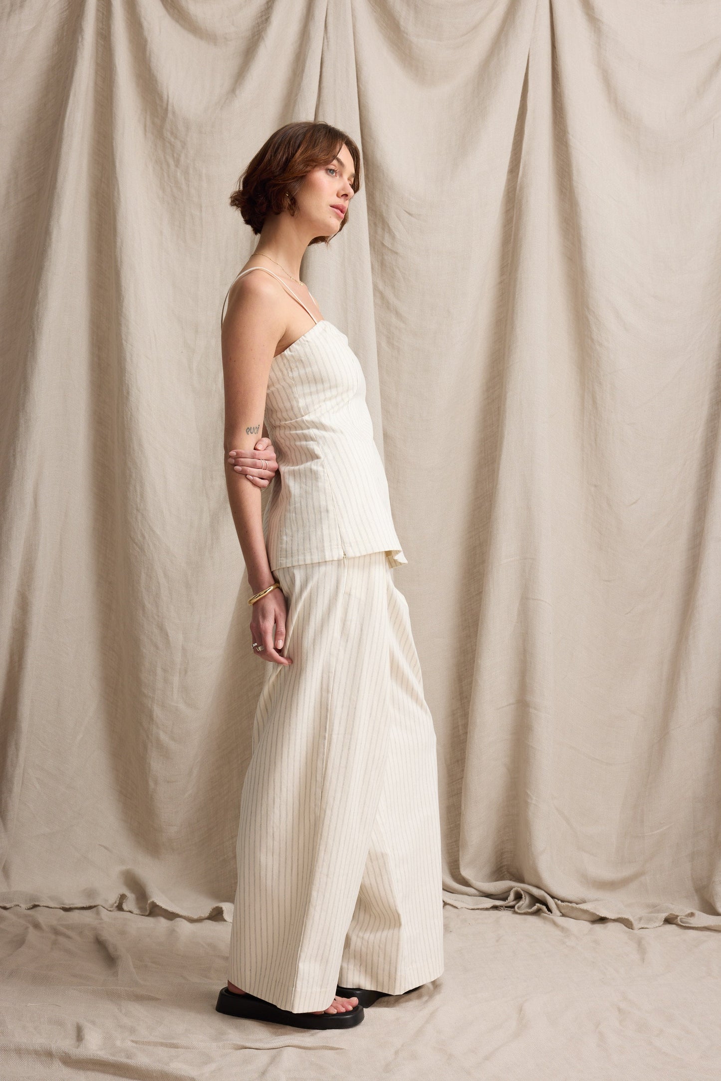 Jade Linen Blend Pants