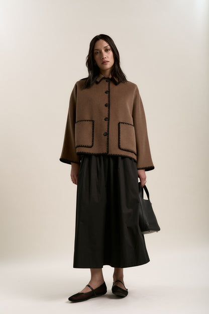 The Contrast Stitch Coat