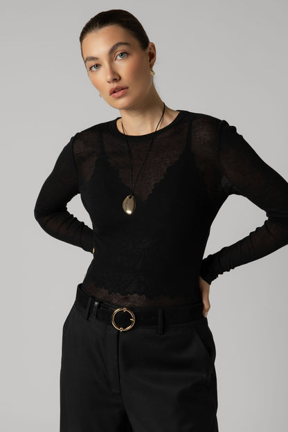 The Sheer Layering Crew Top