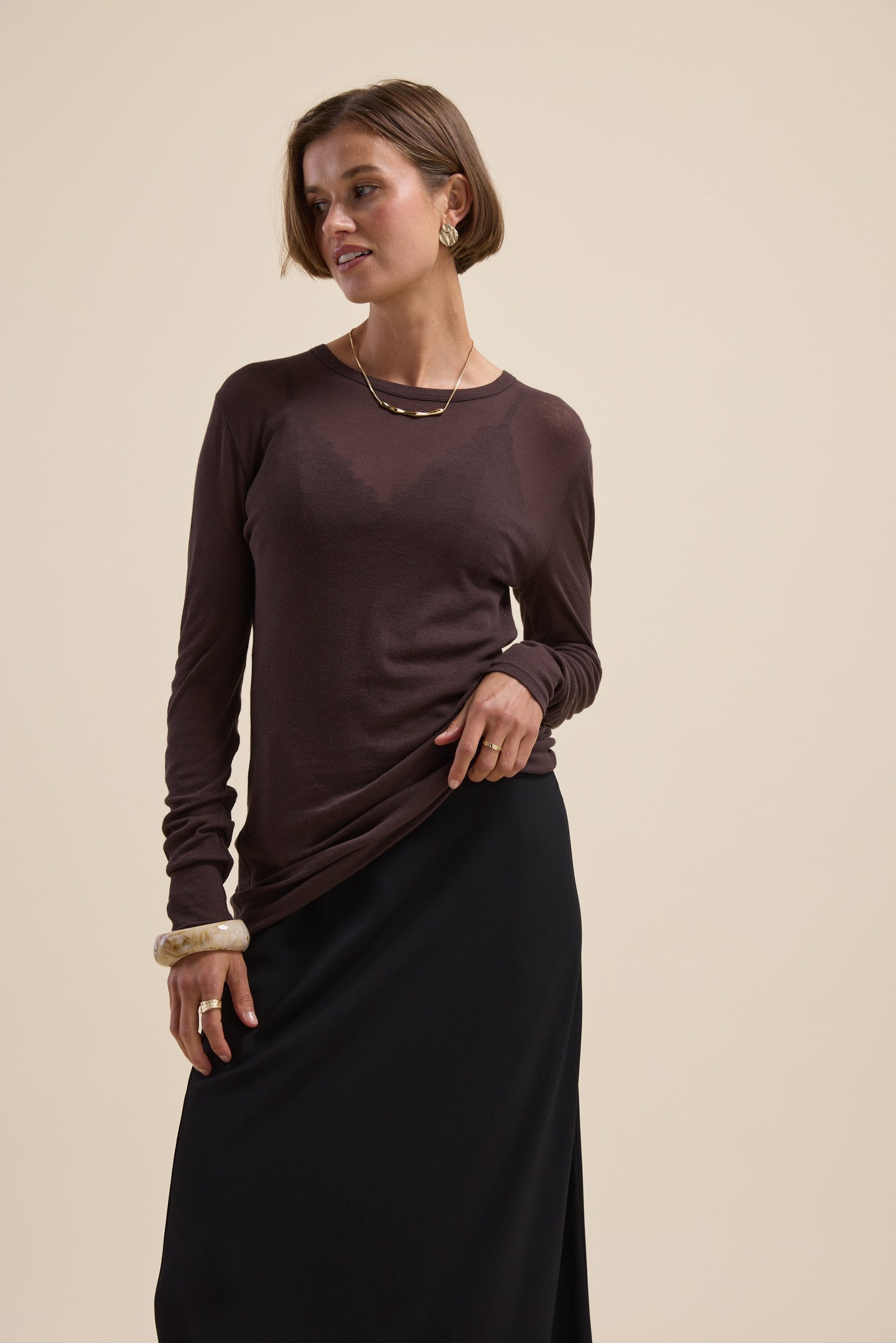 The Sheer Layering Crew Top