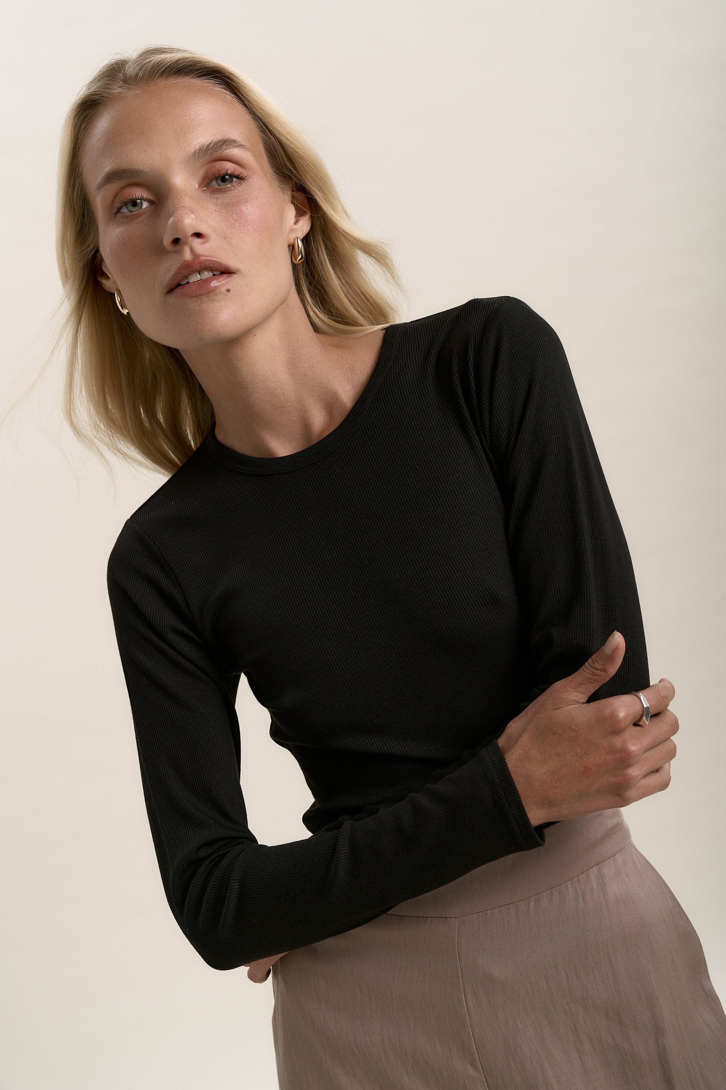 Elementary Basics Long Sleeve Rib Tee