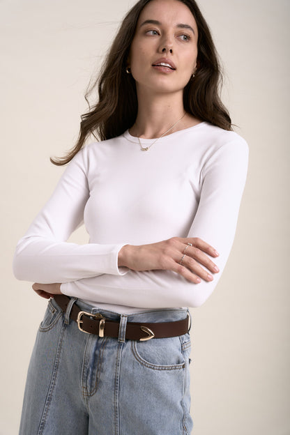 Elementary Basics Long Sleeve Rib Tee