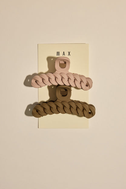 2 Pk Chain Hair Claw