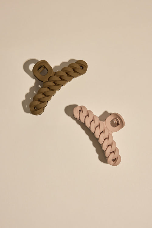 2 Pk Chain Hair Claw