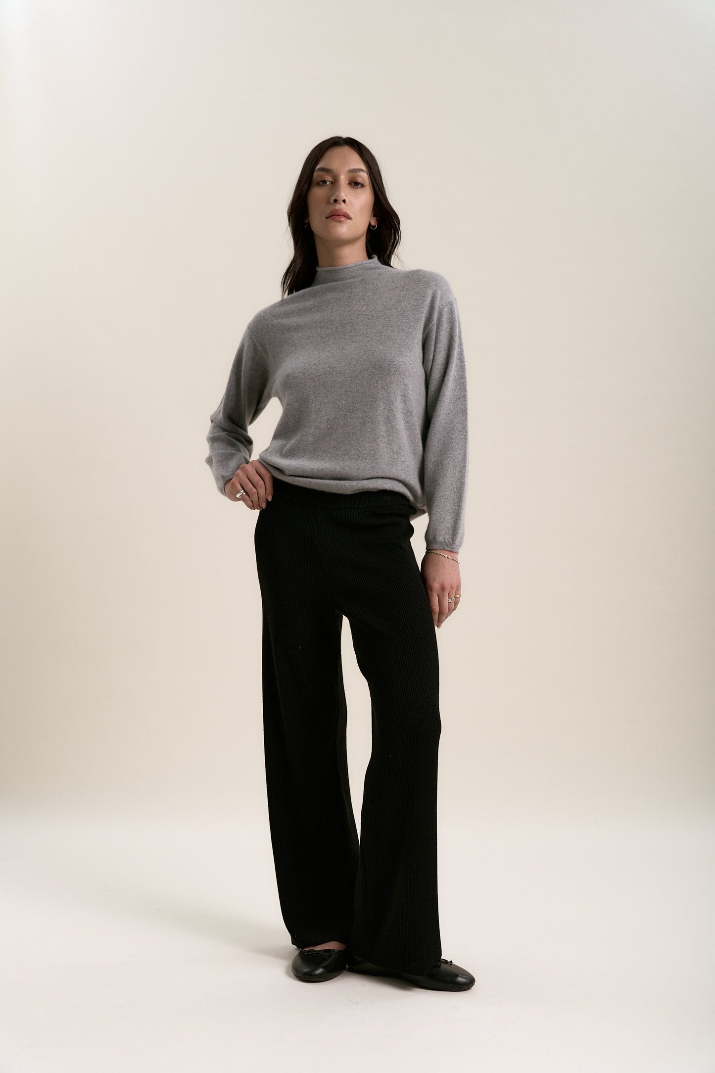 Elementary Merino Blend Wide Leg Jogger