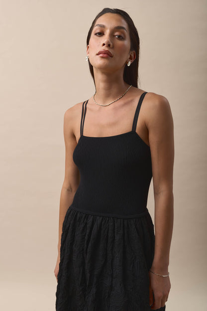 Time To Dance Textured Dress