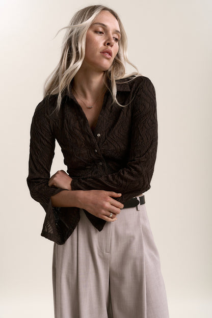 Ella Floral Textured Top