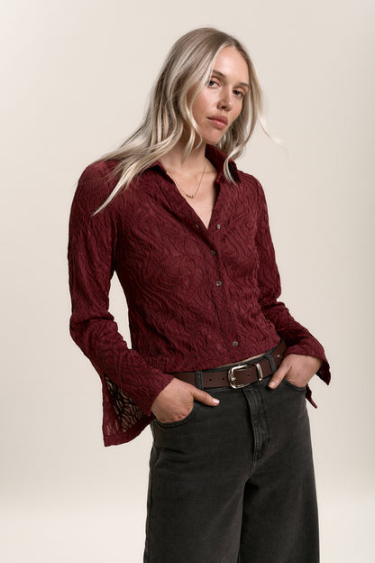 Ella Floral Textured Top