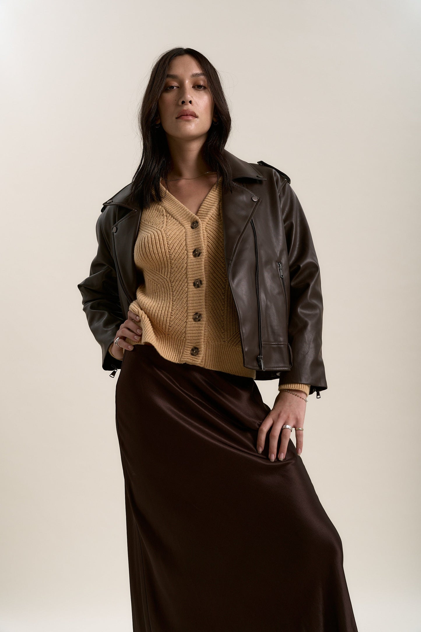 Olive Chunky Knit Cardigan