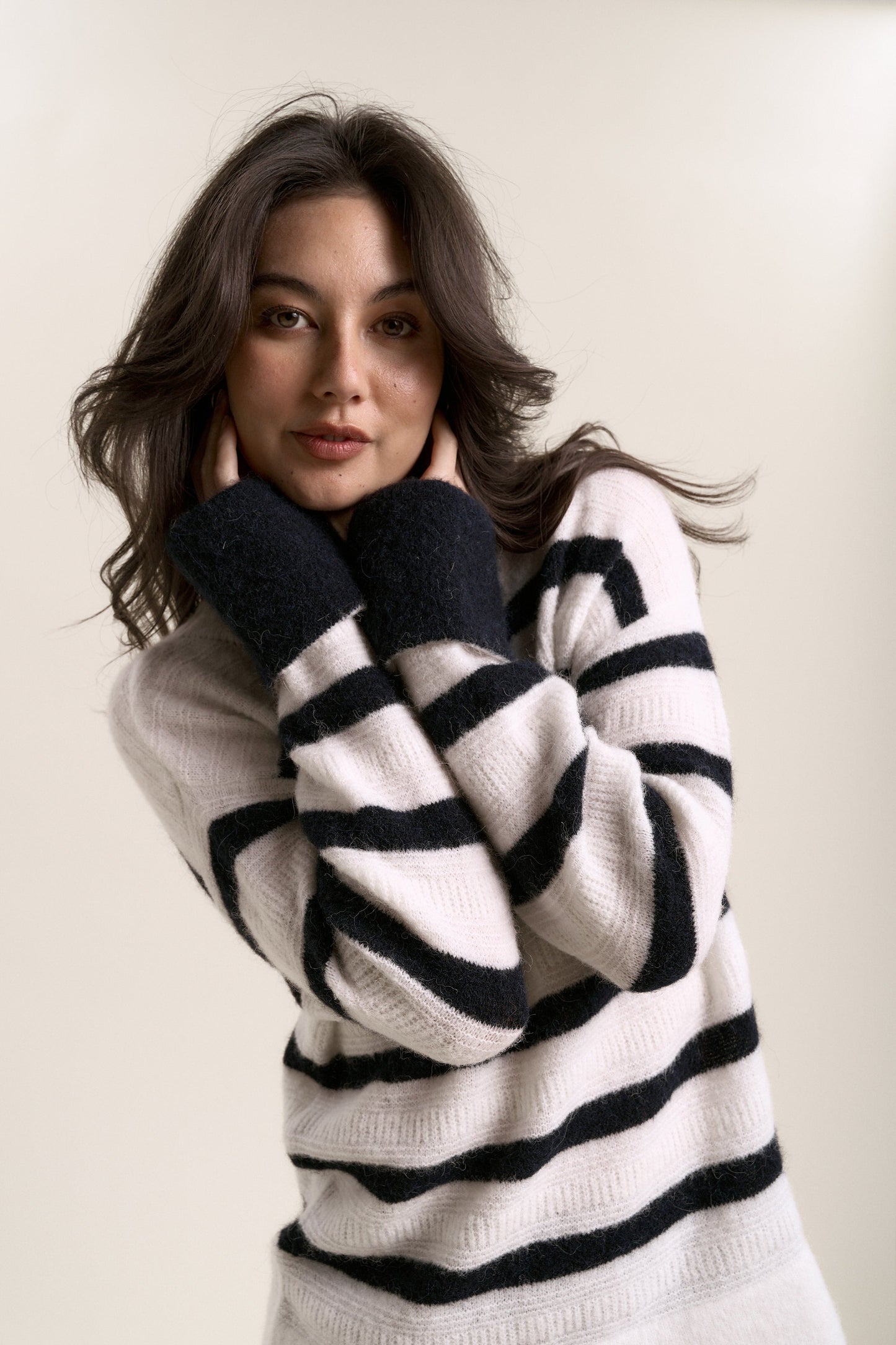Gabby Luxe Whisper Striped Knit Sweater