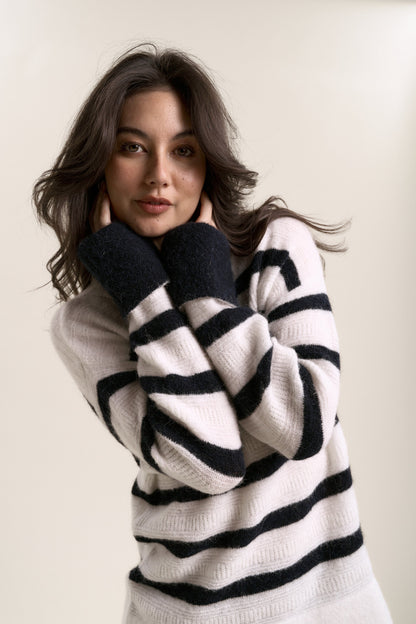 Gabby Luxe Whisper Striped Knit Sweater