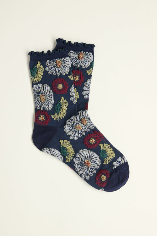 Athena Floral Crew Socks