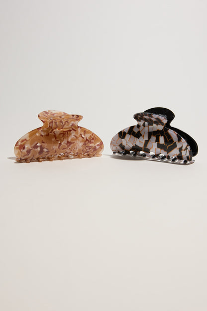 2 Pk Medium Hair Claw