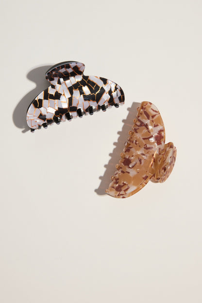2 Pk Medium Hair Claw