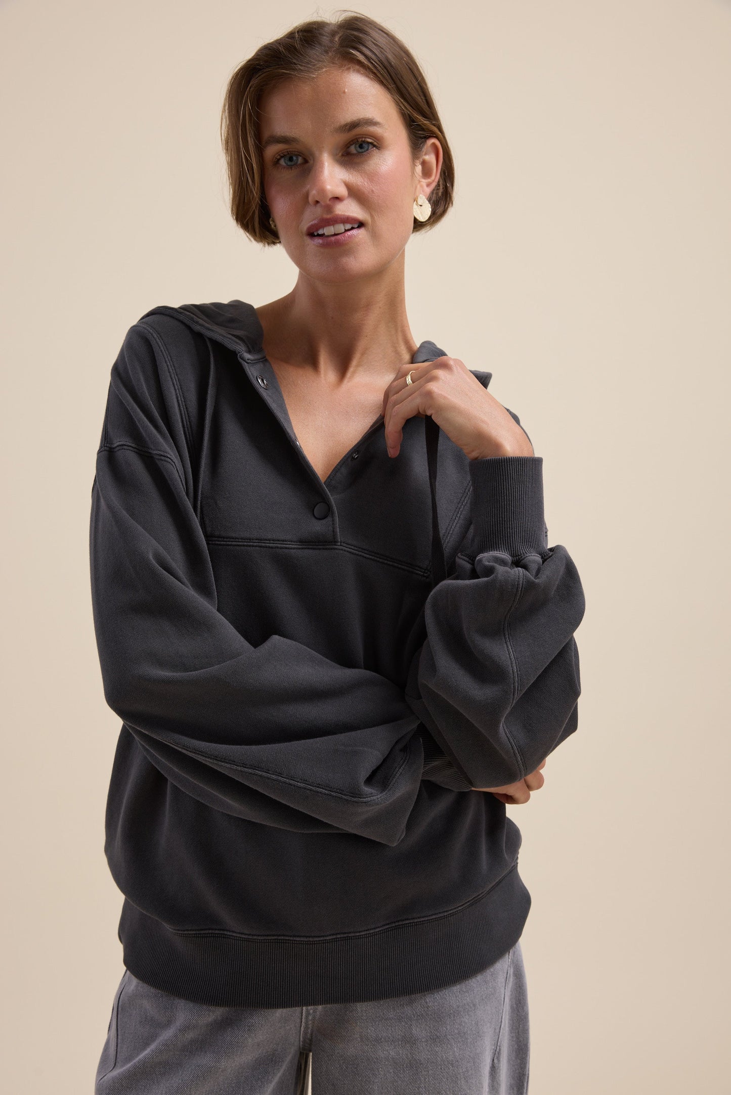 Elementary Henley Hoodie