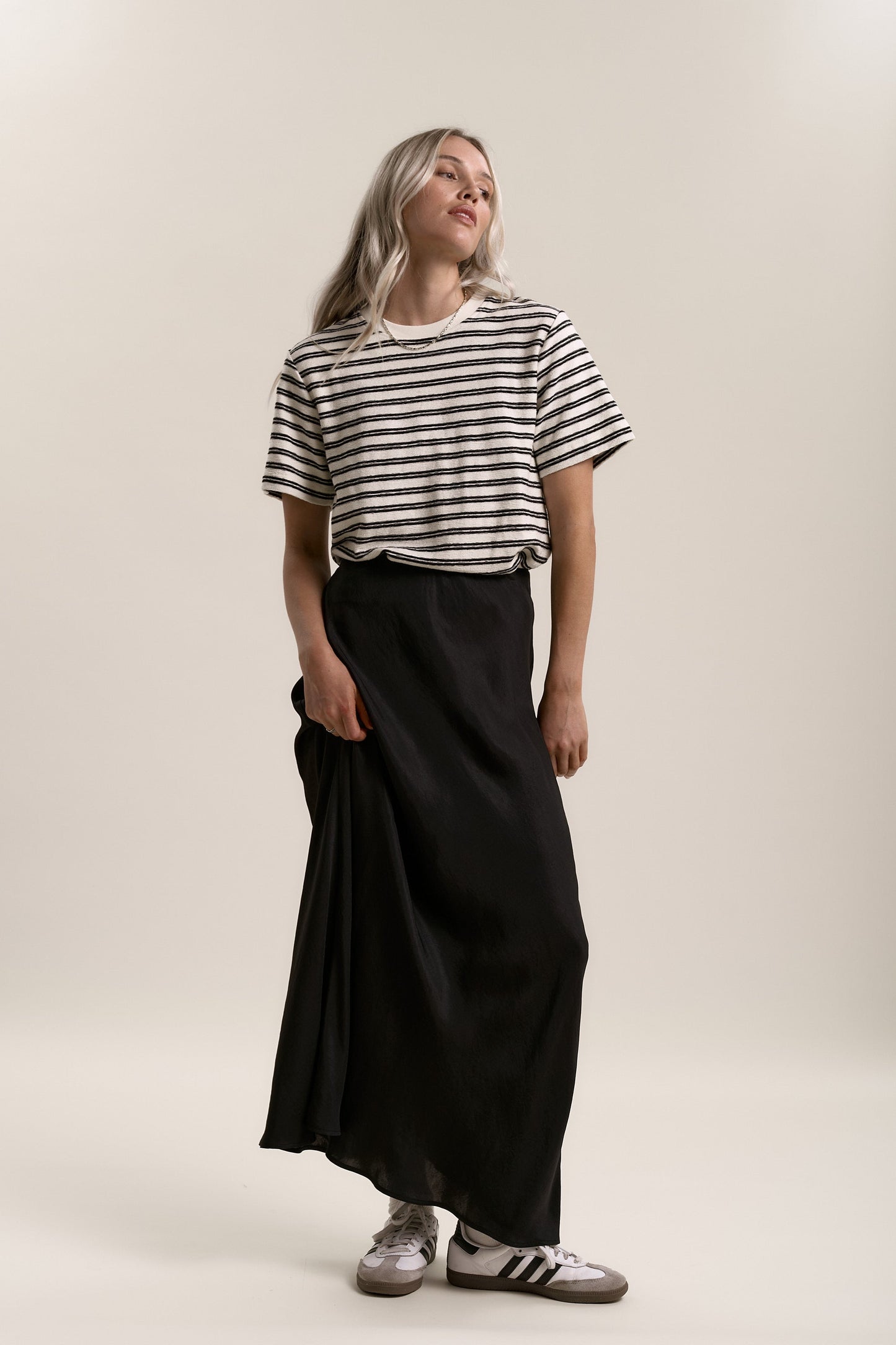 Bias Cut Flared Skirt