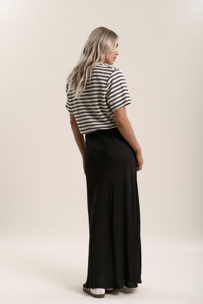 Bias Cut Flared Skirt