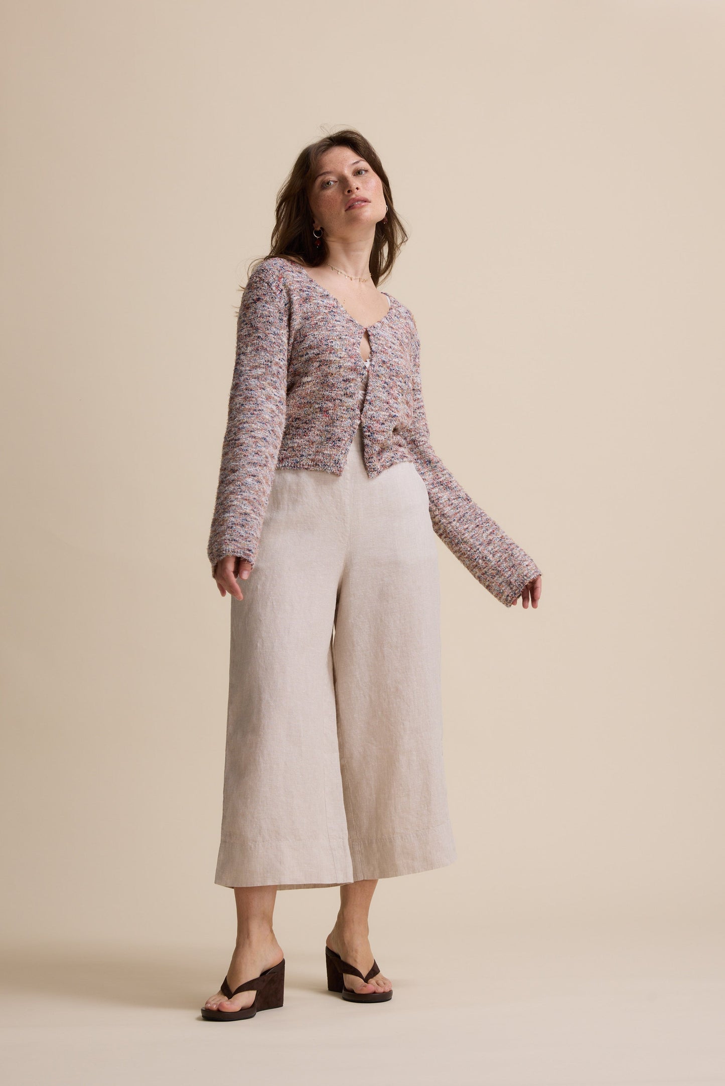 Elementary Flared Sleeve Cardigan