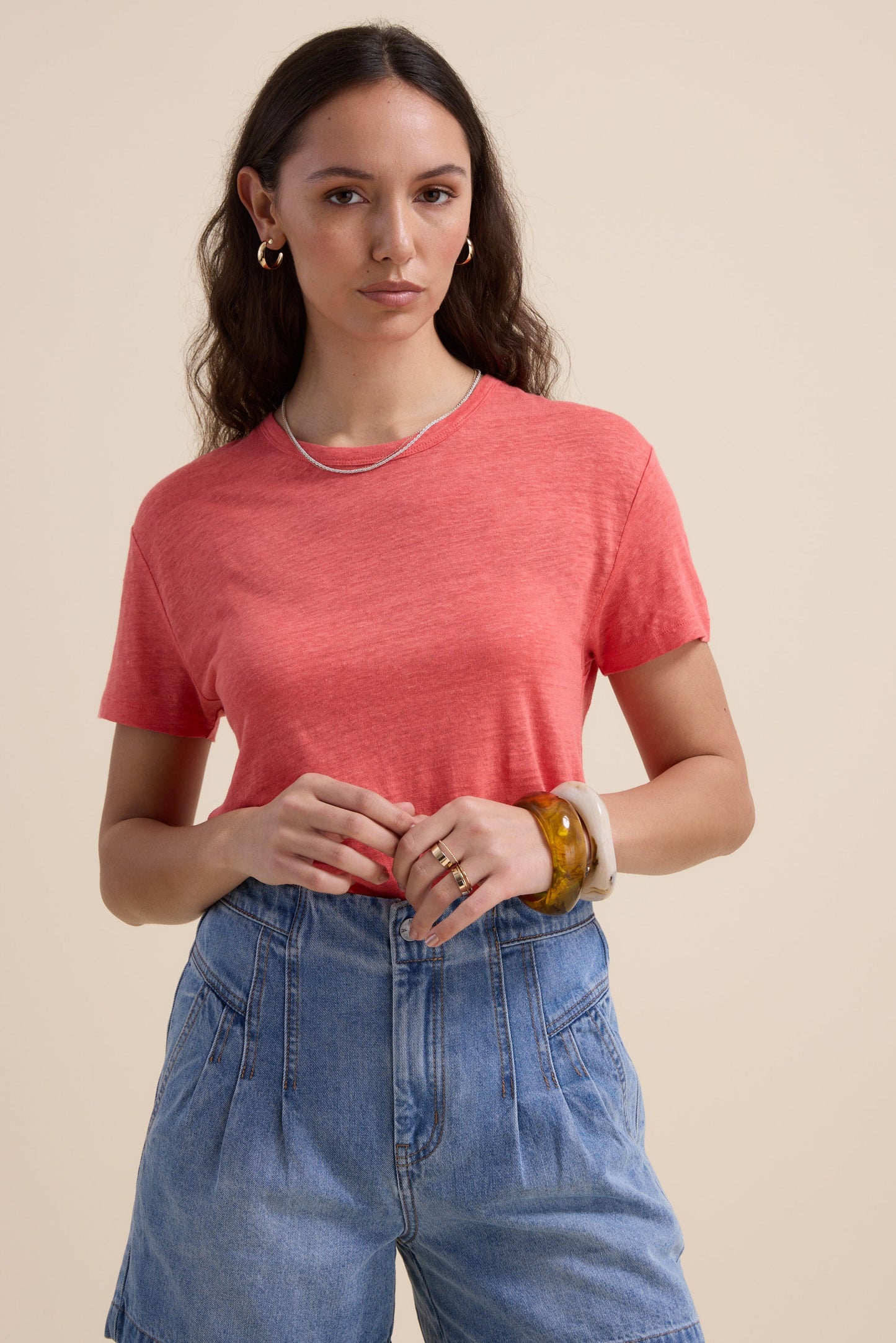Elementary Linen Crew Neck Tee