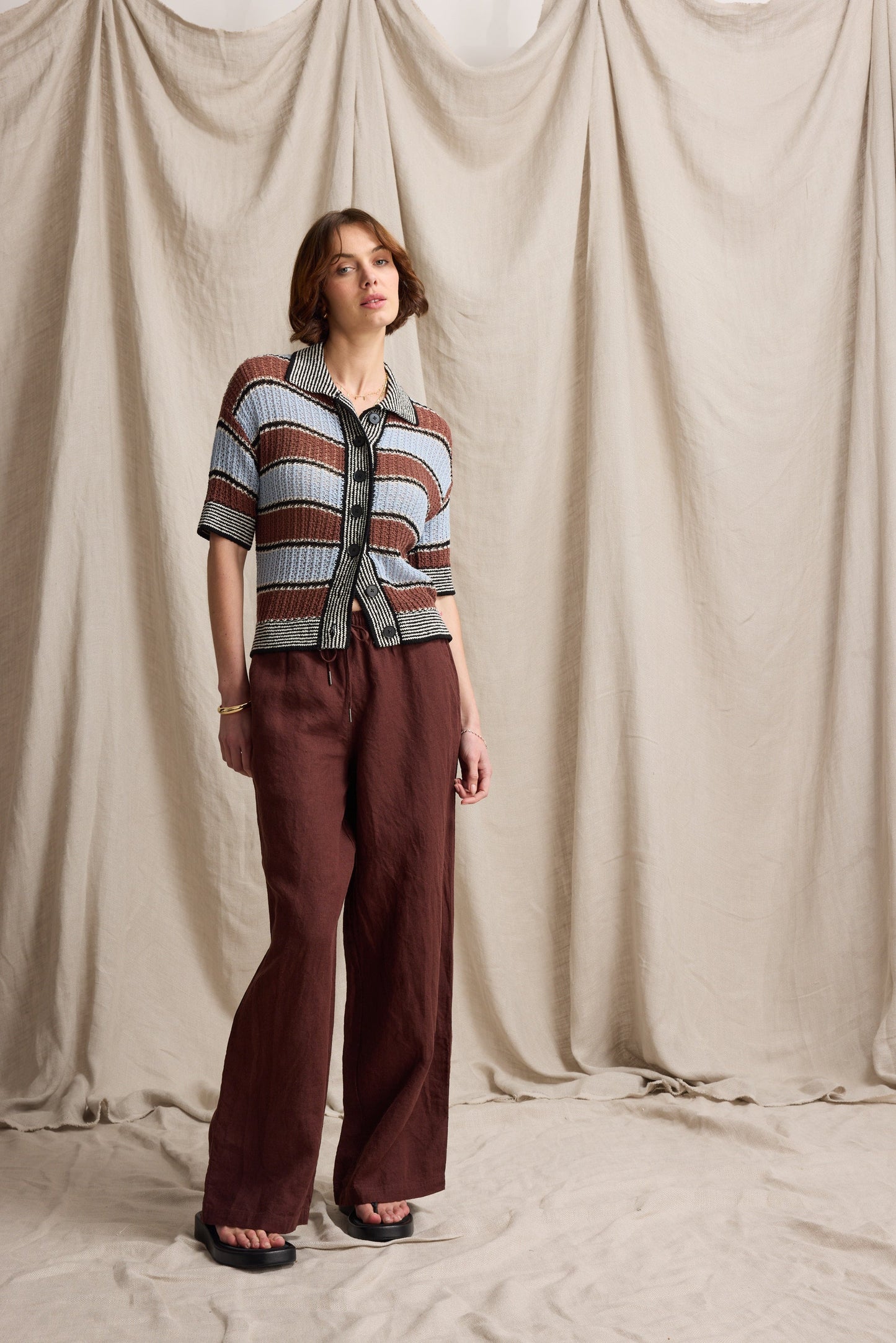 Elementary Wide Leg Linen Pants