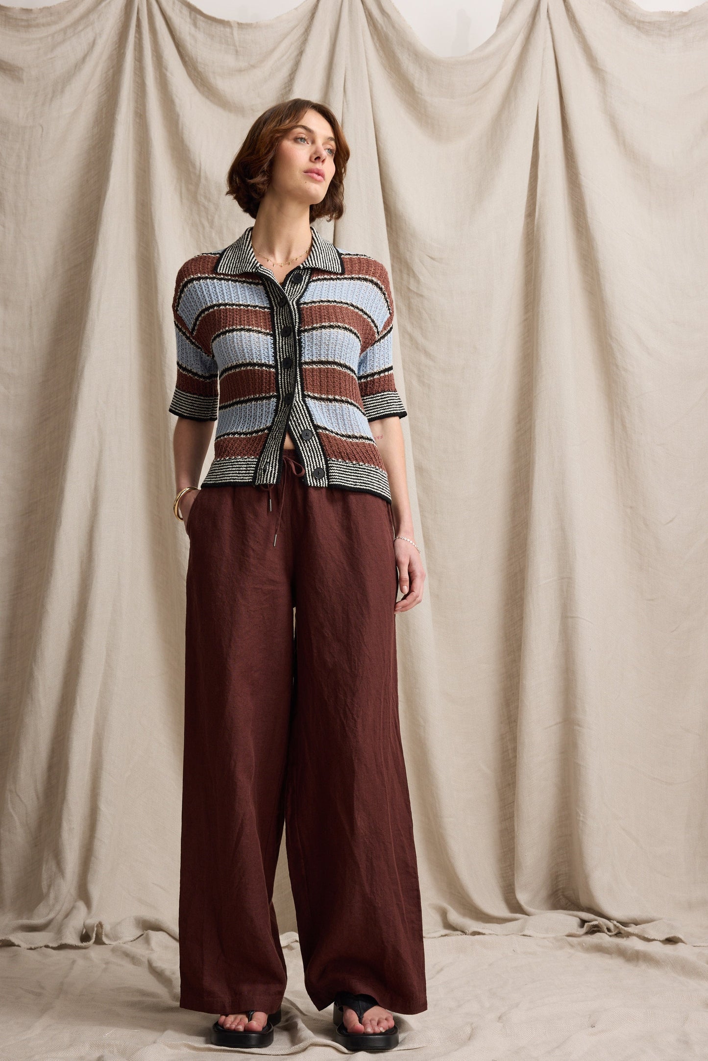 Elementary Wide Leg Linen Pants